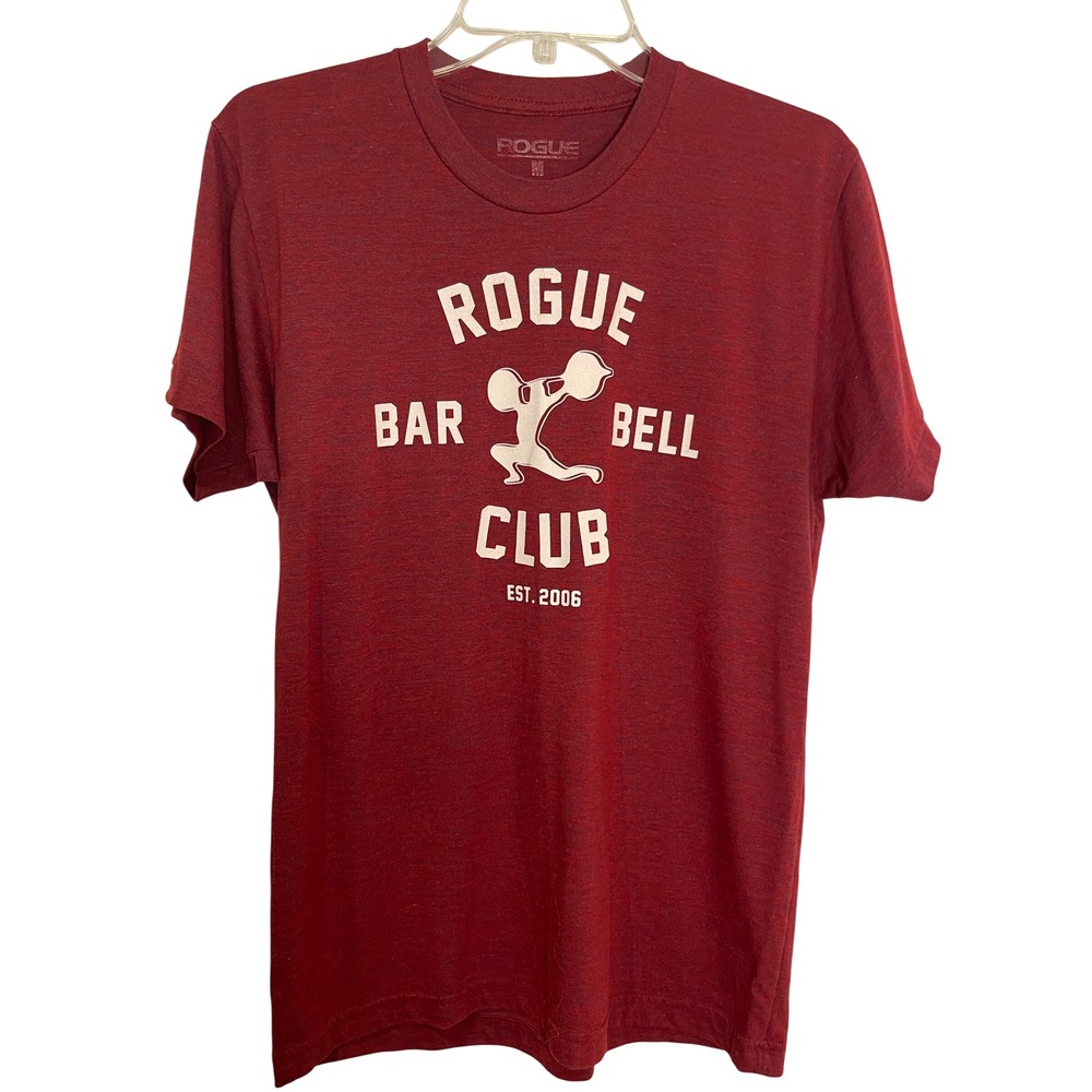 Rogue Fitness Barbell Club Est 2006 T-Shirt Men's Medium Red Heathered CrossFit